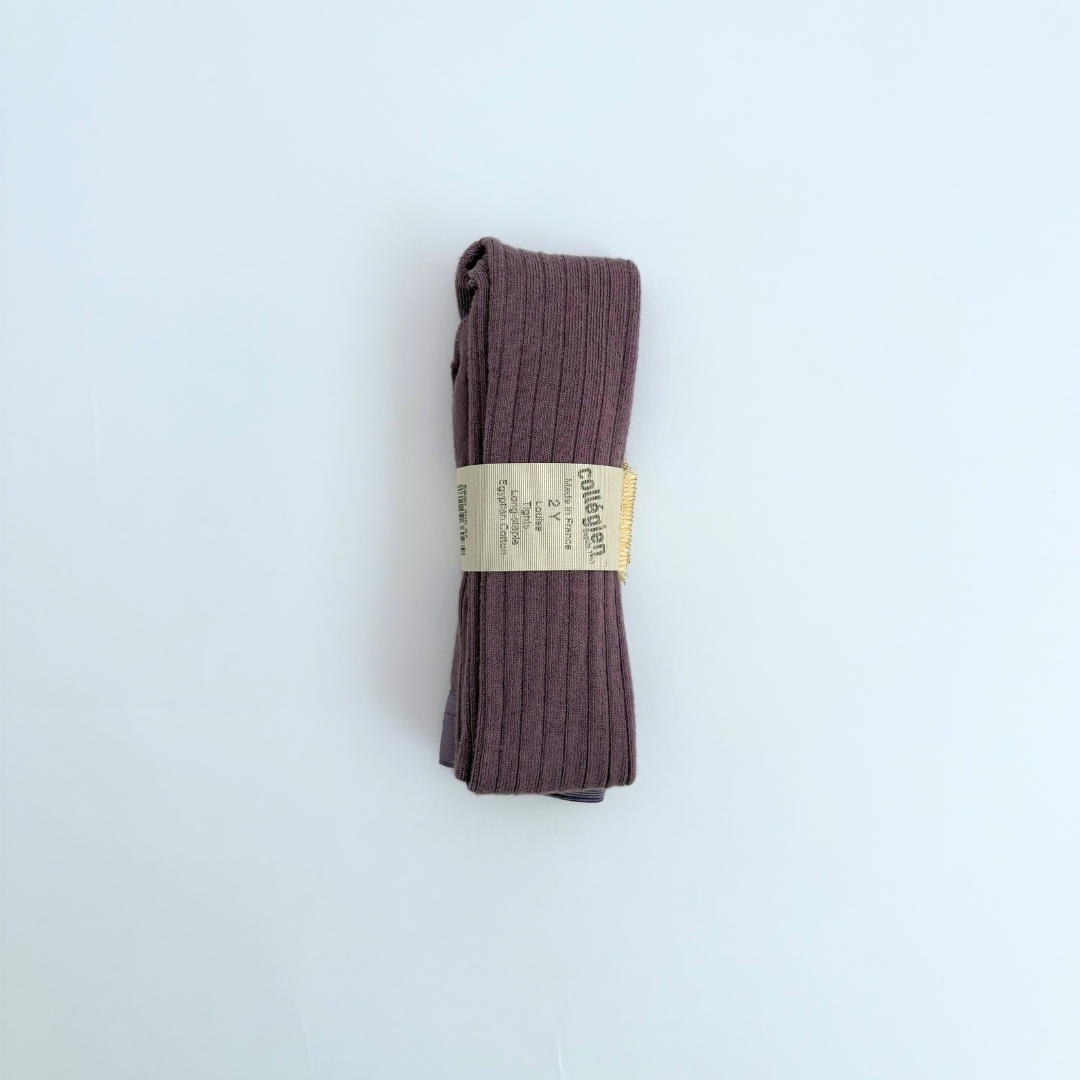 collegien - Louise - Ribbed Tights<406 Glycine du Japon>