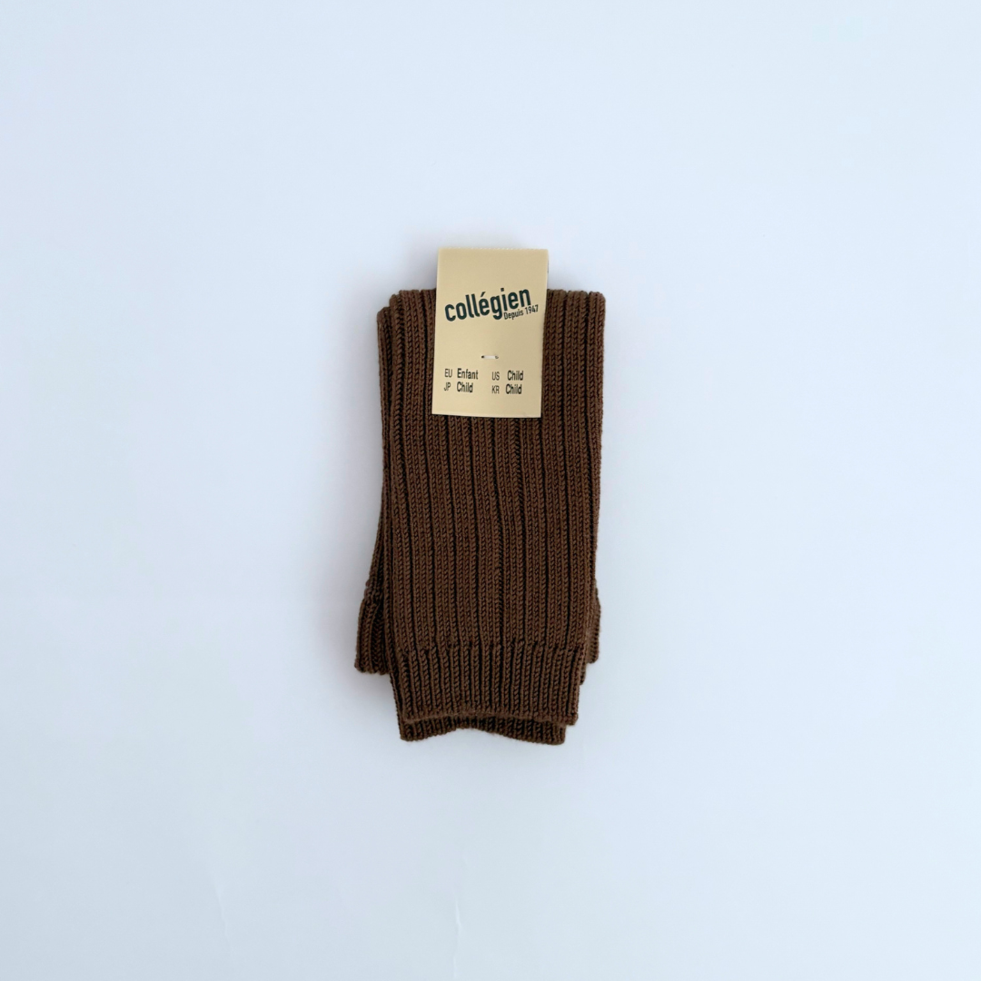 collegien - Hélène - Ribbed Merino Wool Legwarmers<786 Chocolat au Lait>