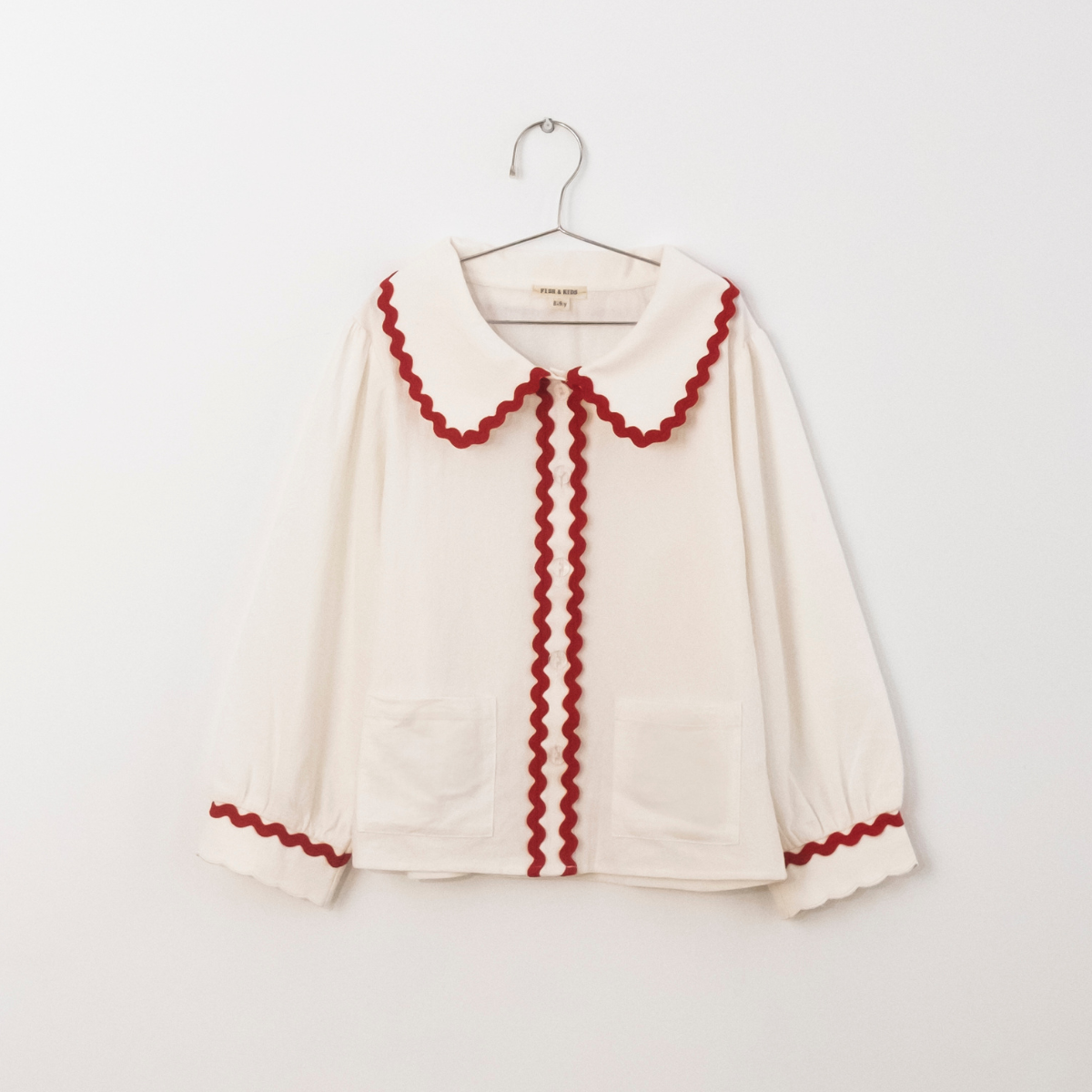FISH&KIDS - BASIC BLOUSE WITH RED RIBBON