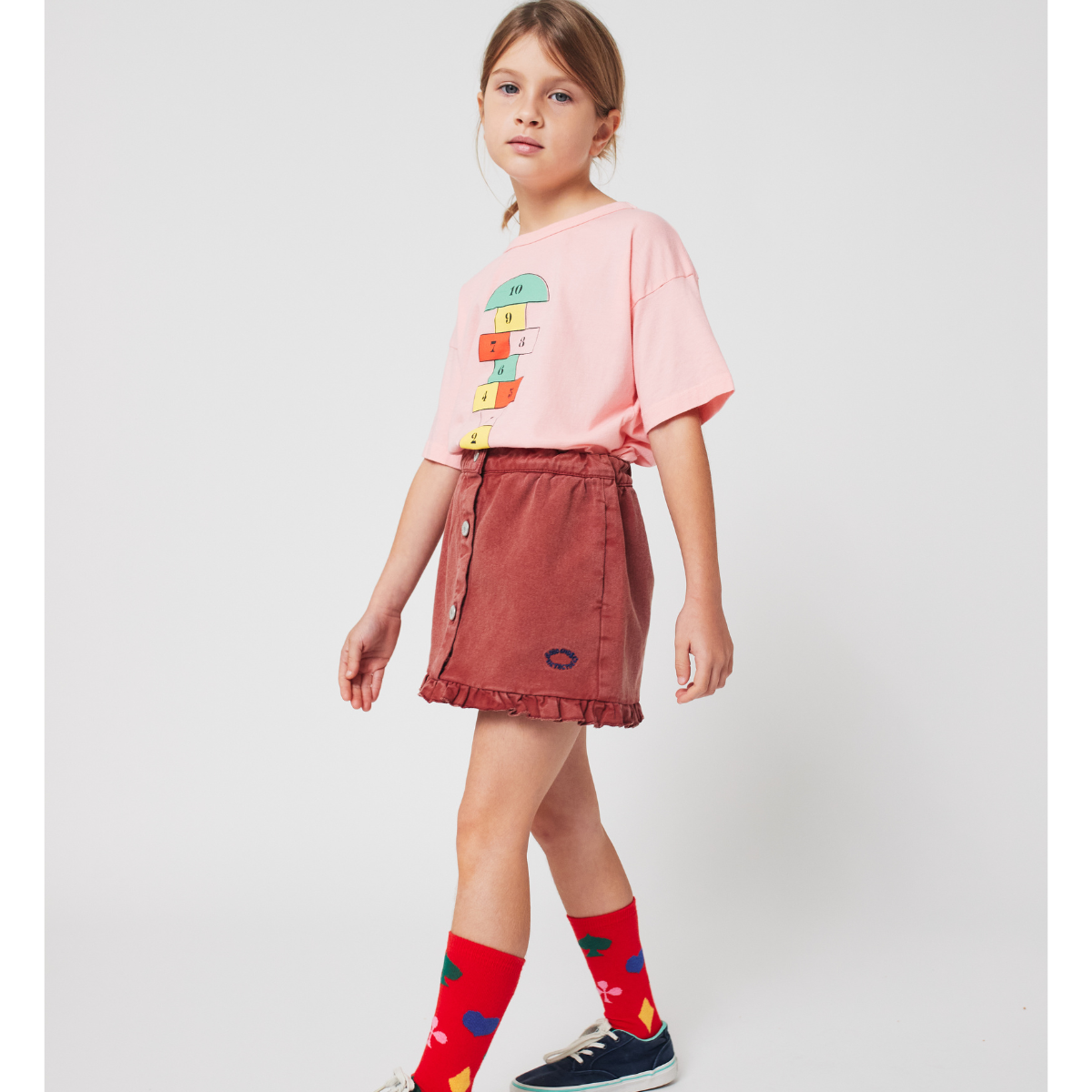 BOBO CHOSES - Tic Tac Toe ruffled skirt