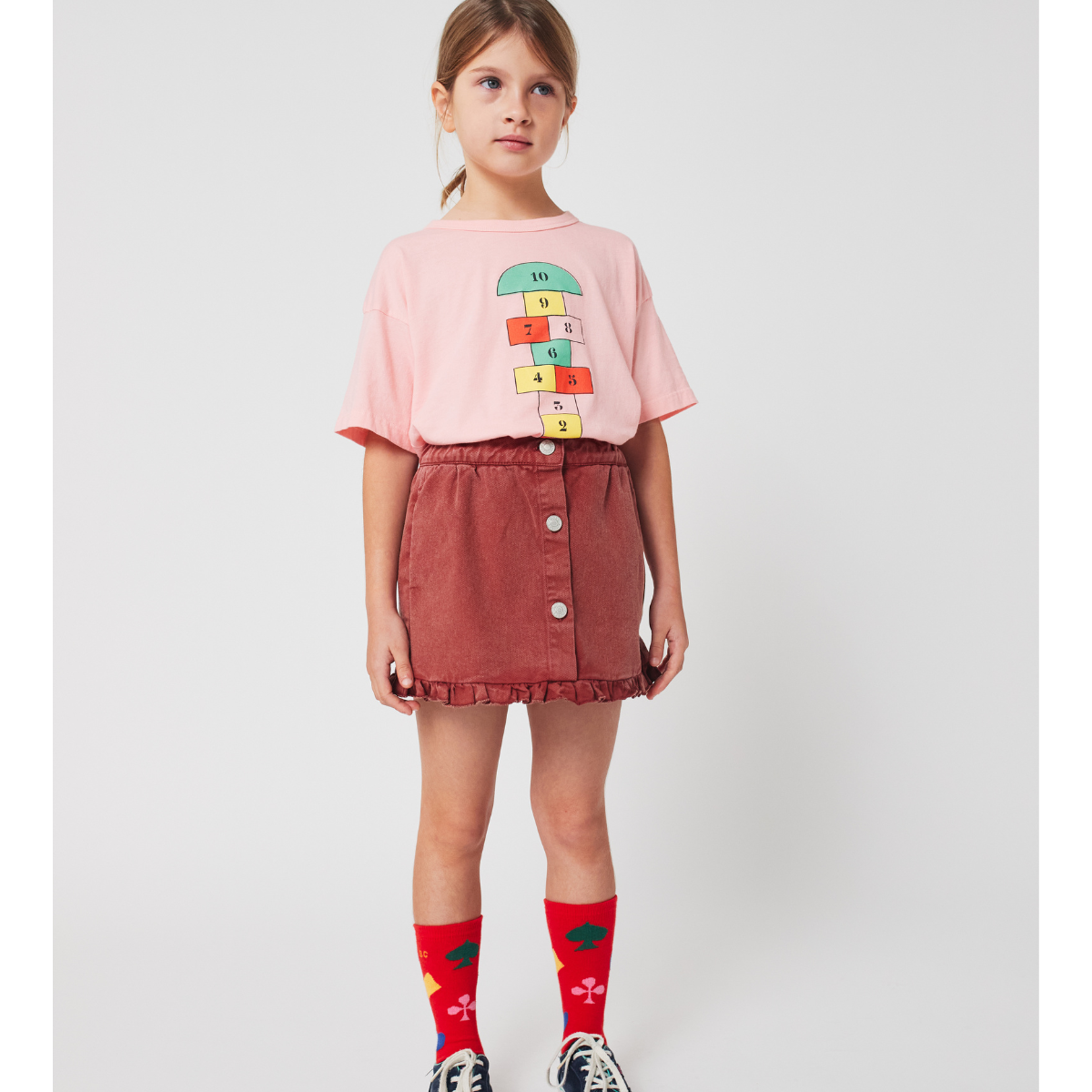 BOBO CHOSES - Tic Tac Toe ruffled skirt