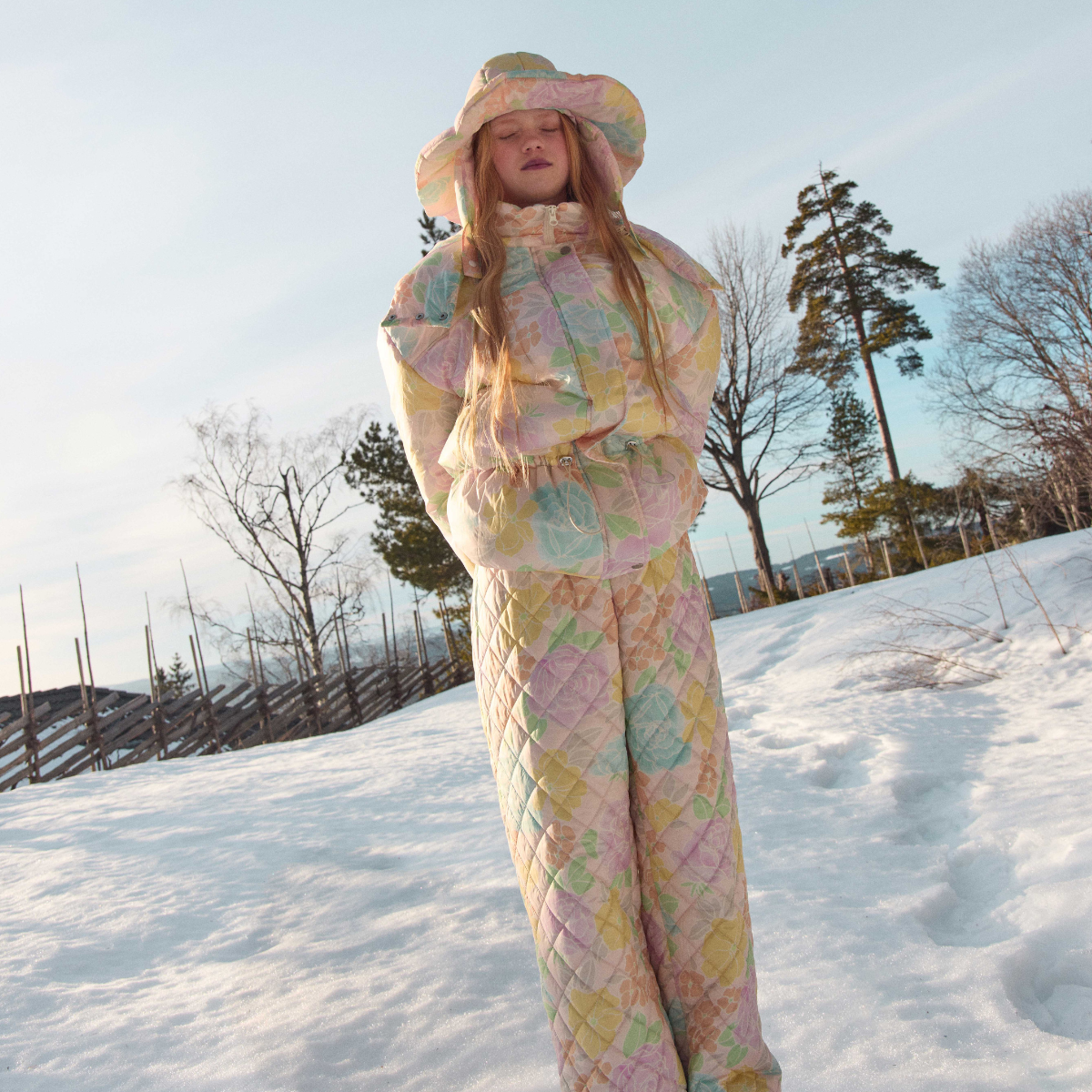 FISH&KIDS - PASTELS FLOWERS SKI PANTS