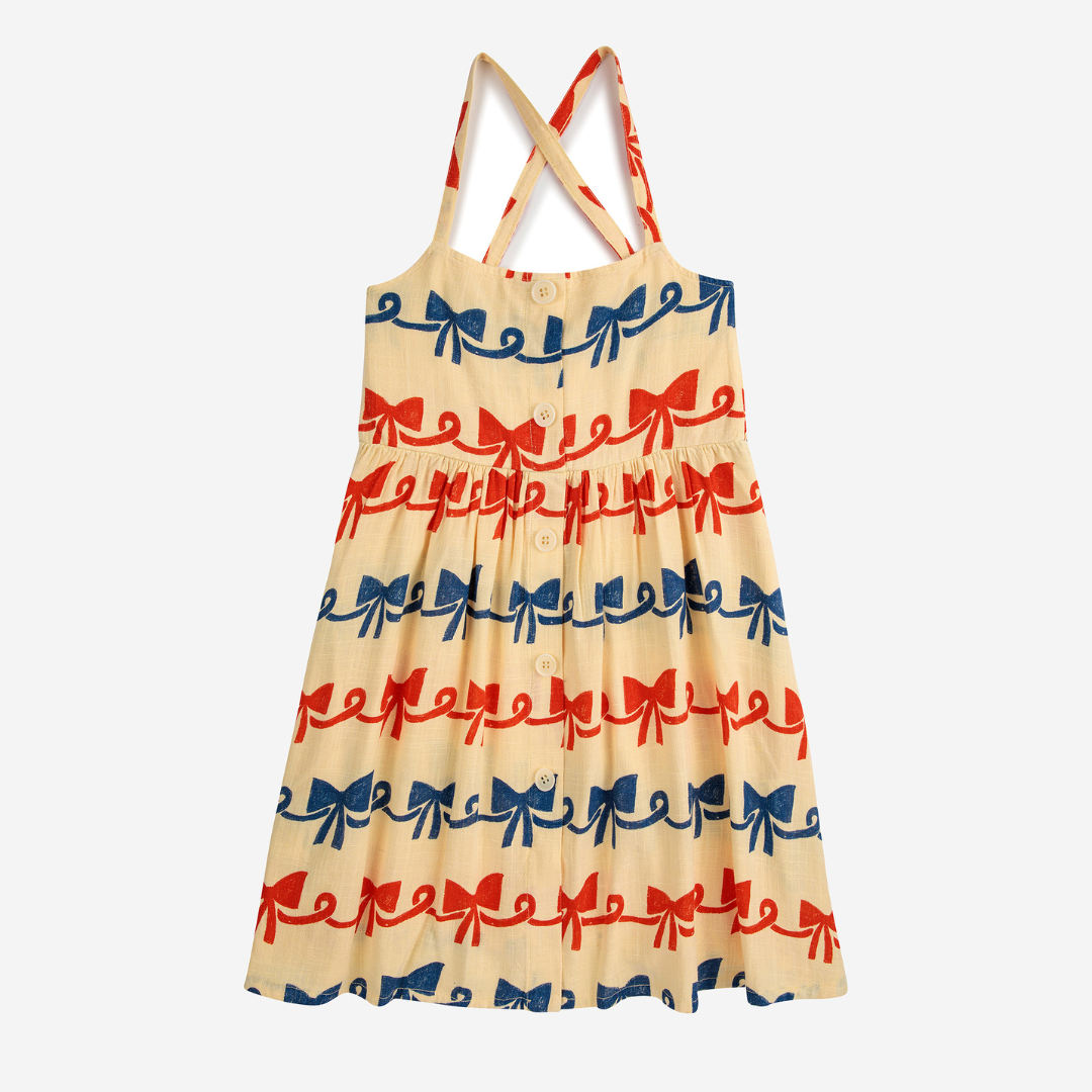 last one / BOBO CHOSES - Ribbon Bow all over woven dress