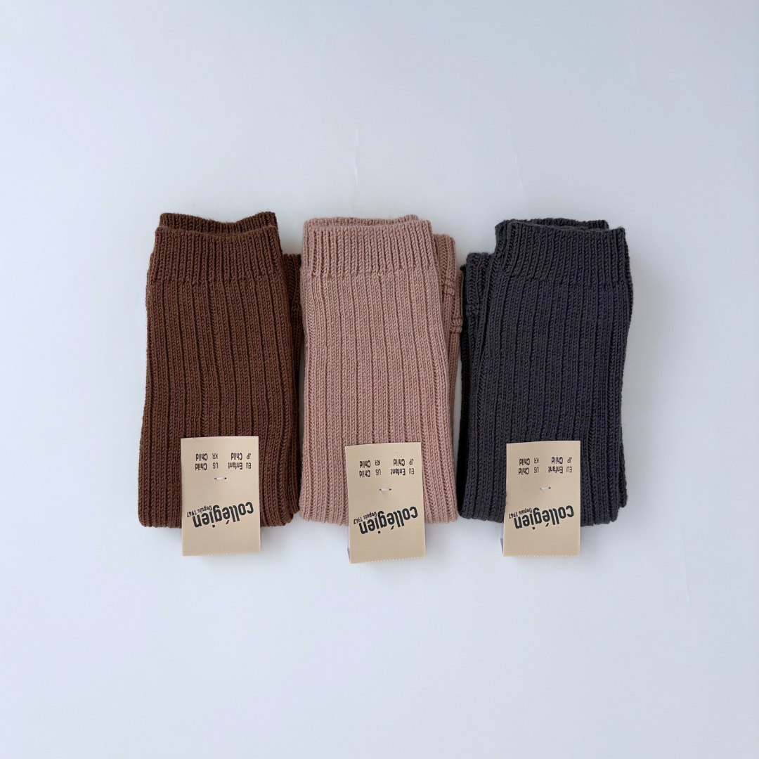 collegien - Hélène - Ribbed Merino Wool Legwarmers<786 Chocolat au Lait>