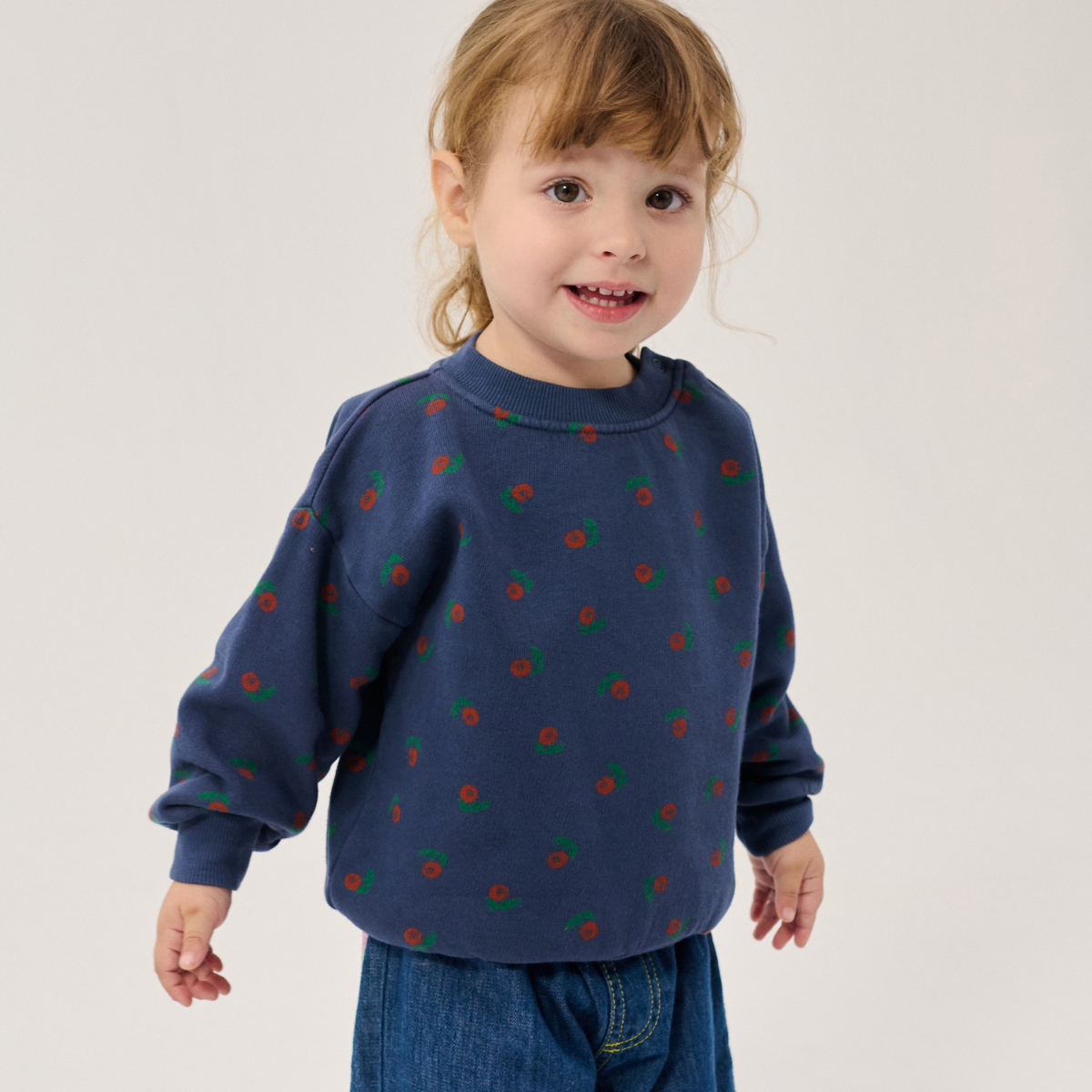 BOBO CHOSES - Stamp Bloom all over sweatshirt