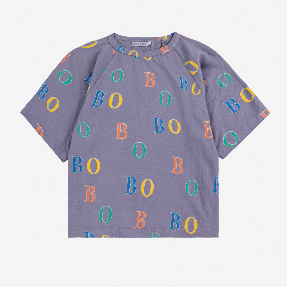 BOBO CHOSES - Multicolor Bobo all over ranglan T-shirt