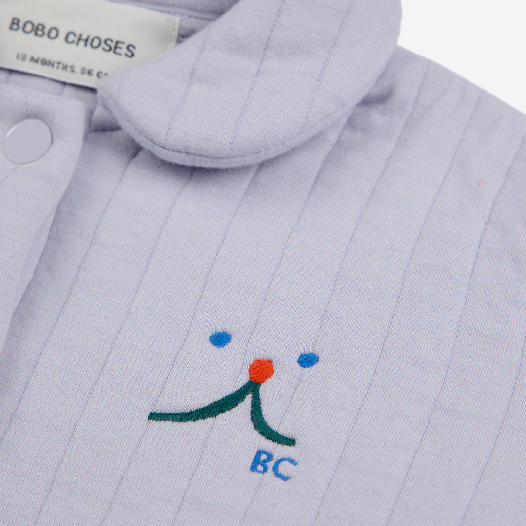last one / BOBO CHOSES - Baby Funny face quilted buttoned sweatshirt