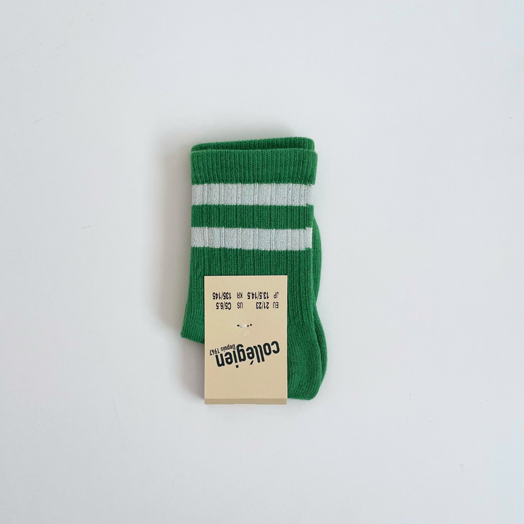 collegien - Nico - Ribbed Varsity Crew Socks<814 Vert Jackpot>