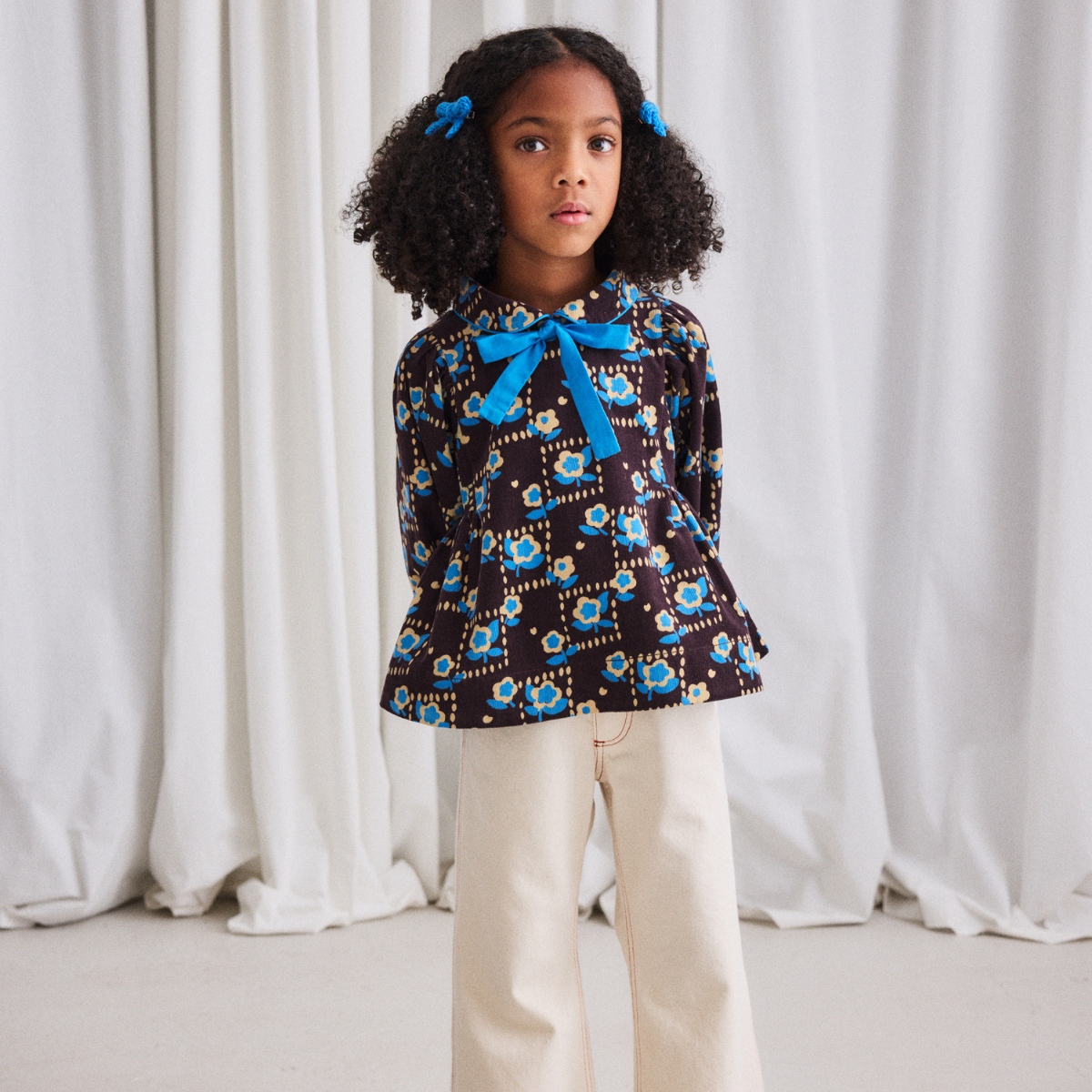 Misha&Puff - Corduroy Zora Blouse<Raisin Windowbox>