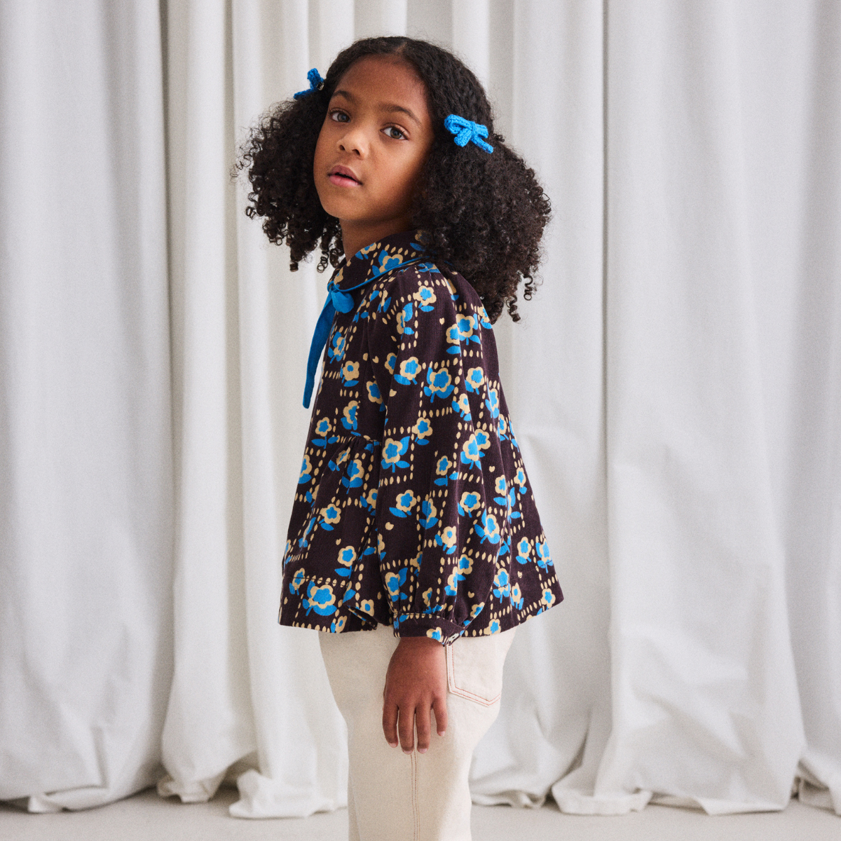Misha&Puff - Corduroy Zora Blouse<Raisin Windowbox>