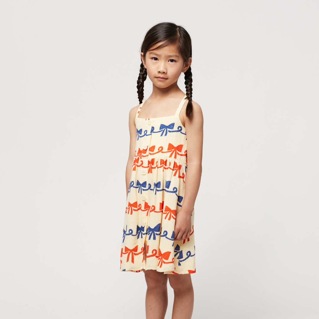 last one / BOBO CHOSES - Ribbon Bow all over woven dress