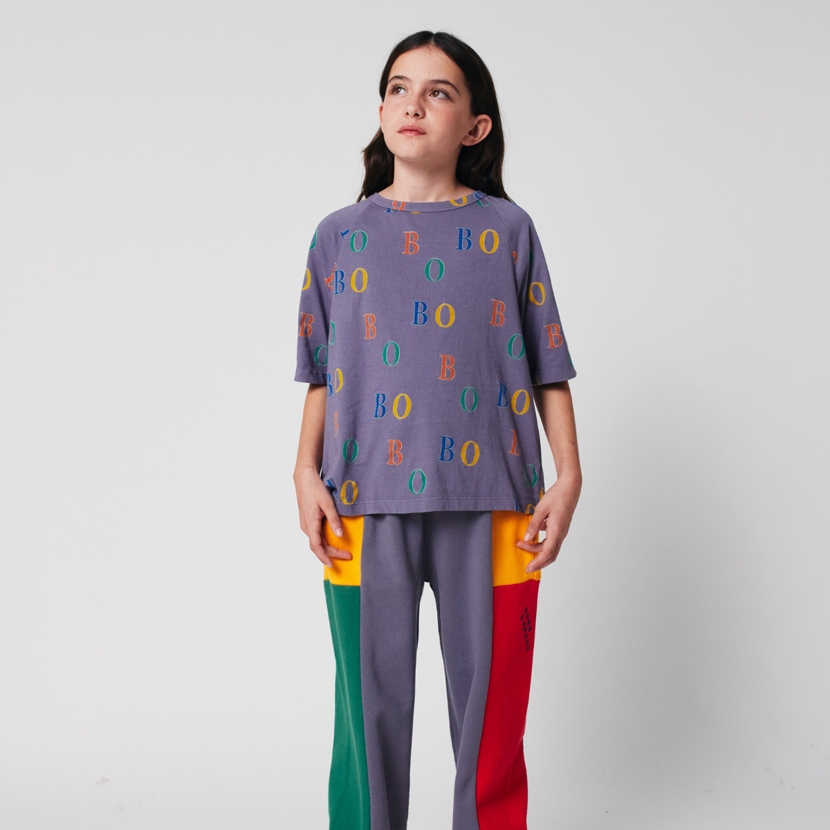 BOBO CHOSES - Multicolor Bobo all over ranglan T-shirt