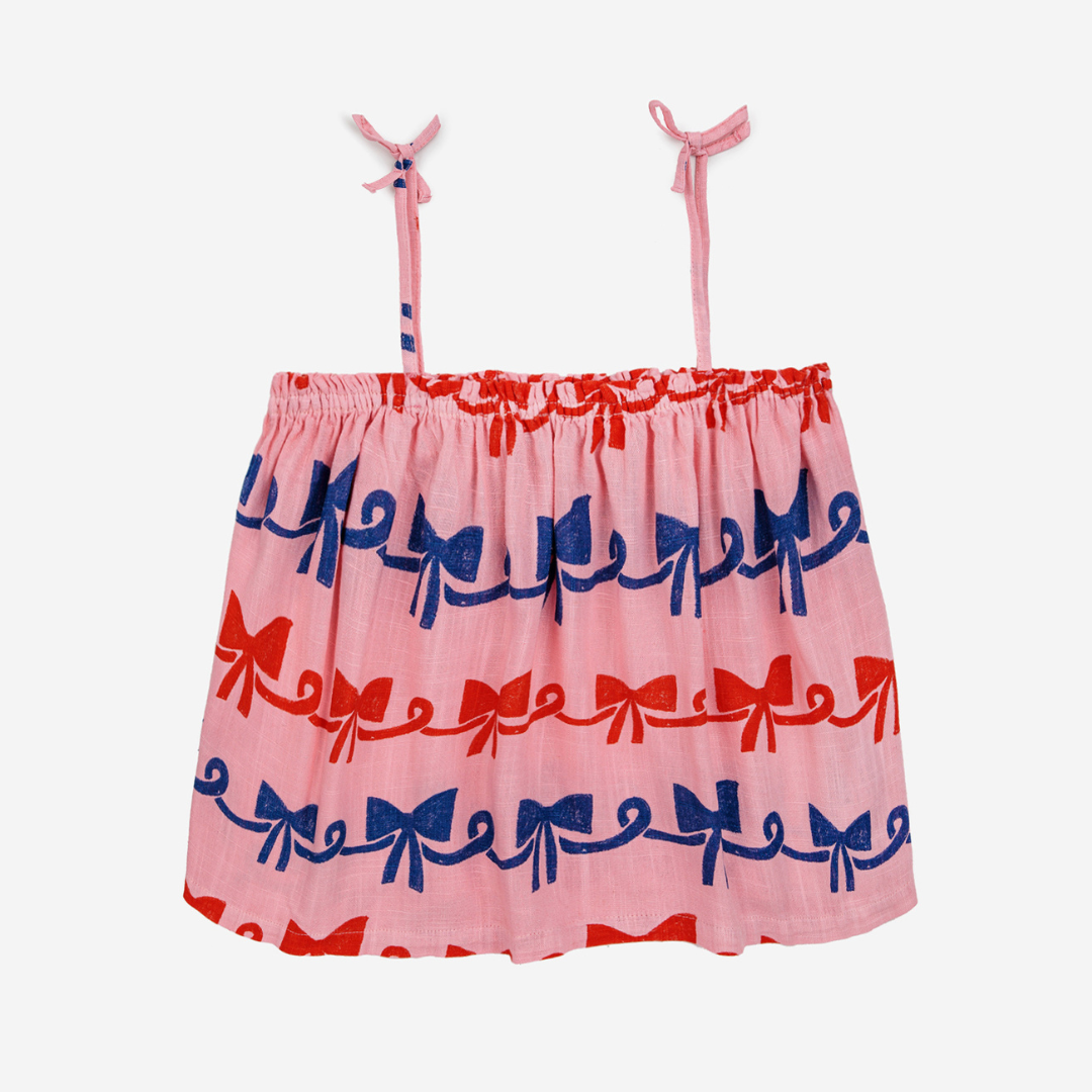 last one / BOBO CHOSES - Ribbon Bow all over woven top