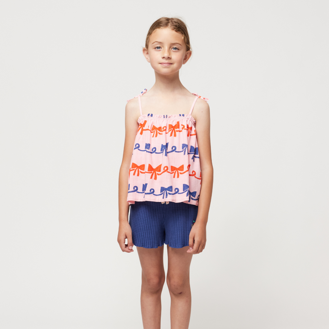last one / BOBO CHOSES - Ribbon Bow all over woven top