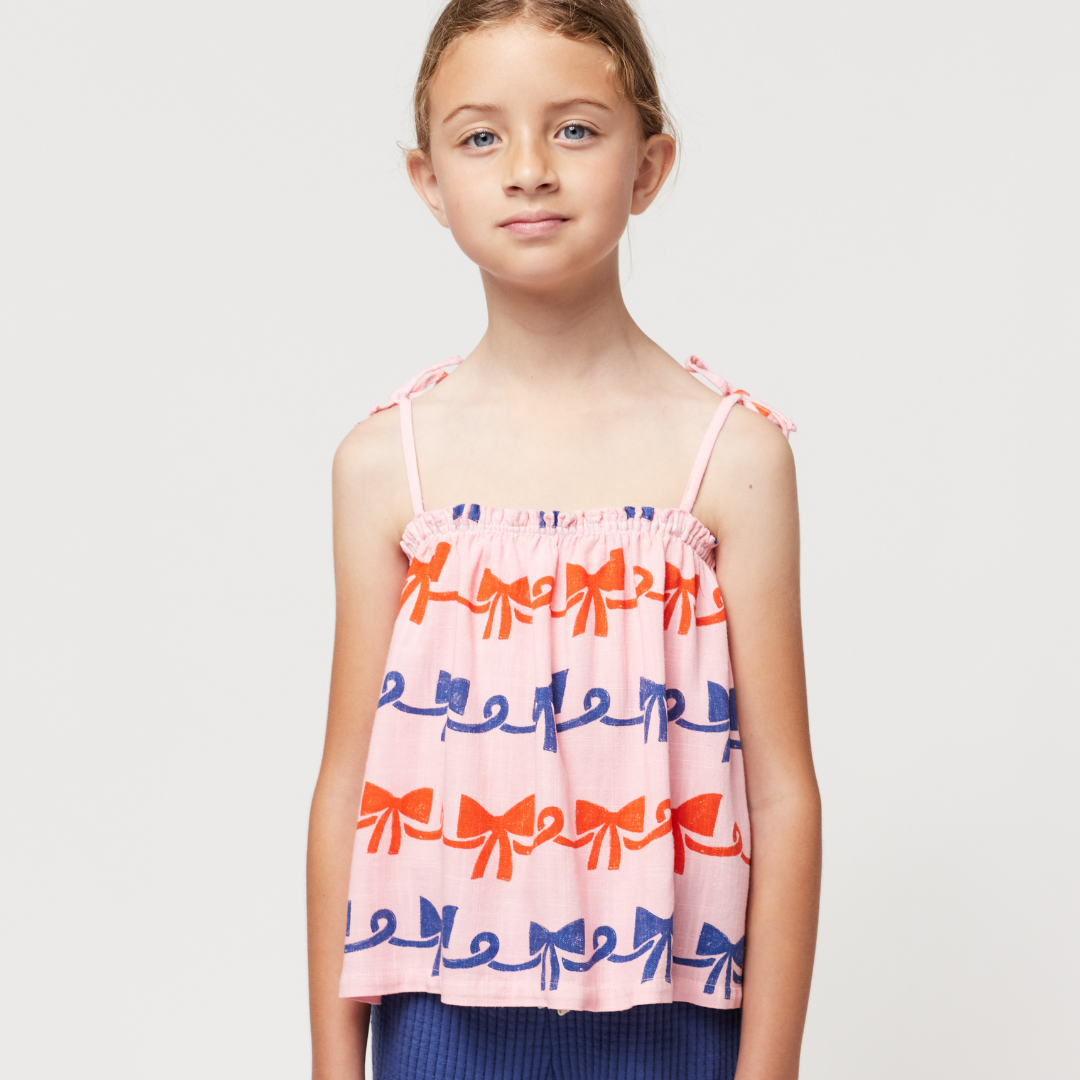 last one / BOBO CHOSES - Ribbon Bow all over woven top