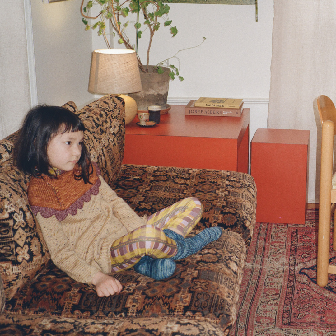 50%OFF / Misha&Puff - Scallop Yoke Tunic Dress<Camel Confetti>