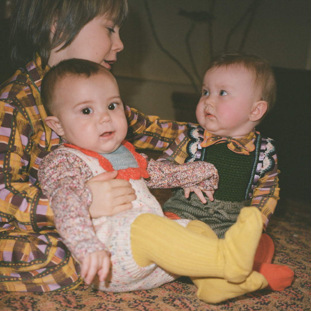 last one / 50%OFF / Misha&Puff - Junior Scout Onesie<Plum Watercolor Stripe>