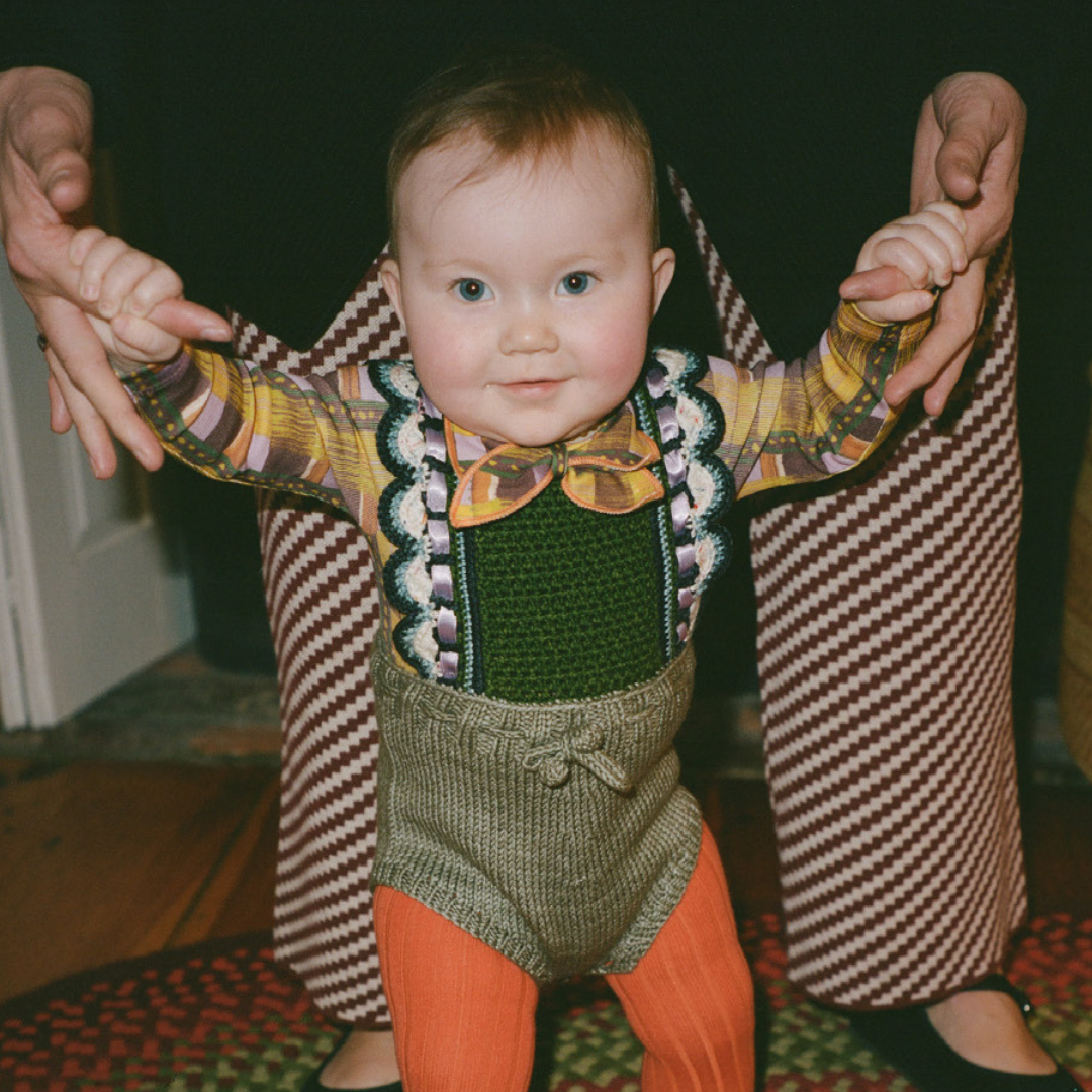 last one / 50%OFF / Misha&Puff - Junior Scout Onesie<Plum Watercolor Stripe>
