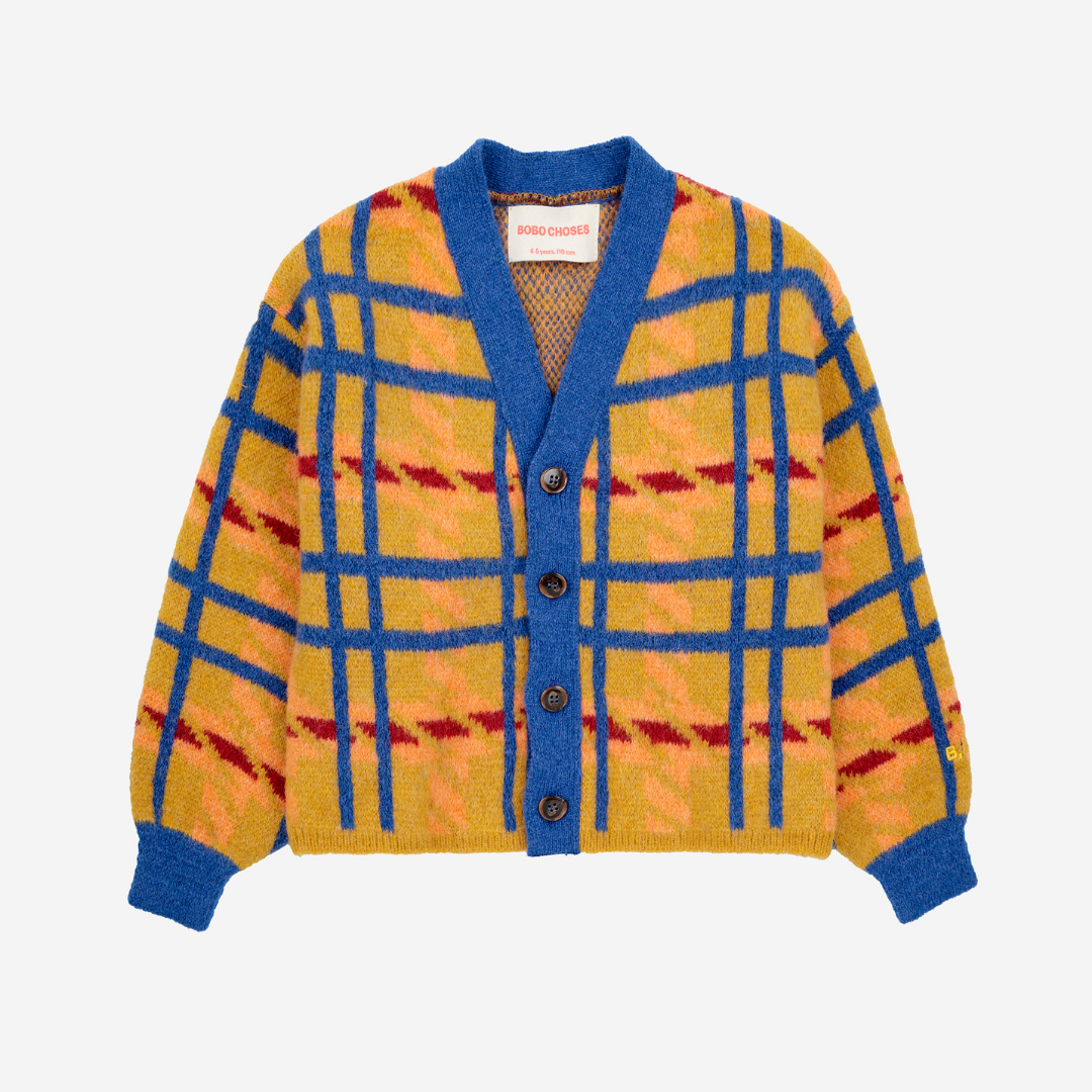 BOBO CHOSES - Madras check jacquard crop cardigan – treats and room