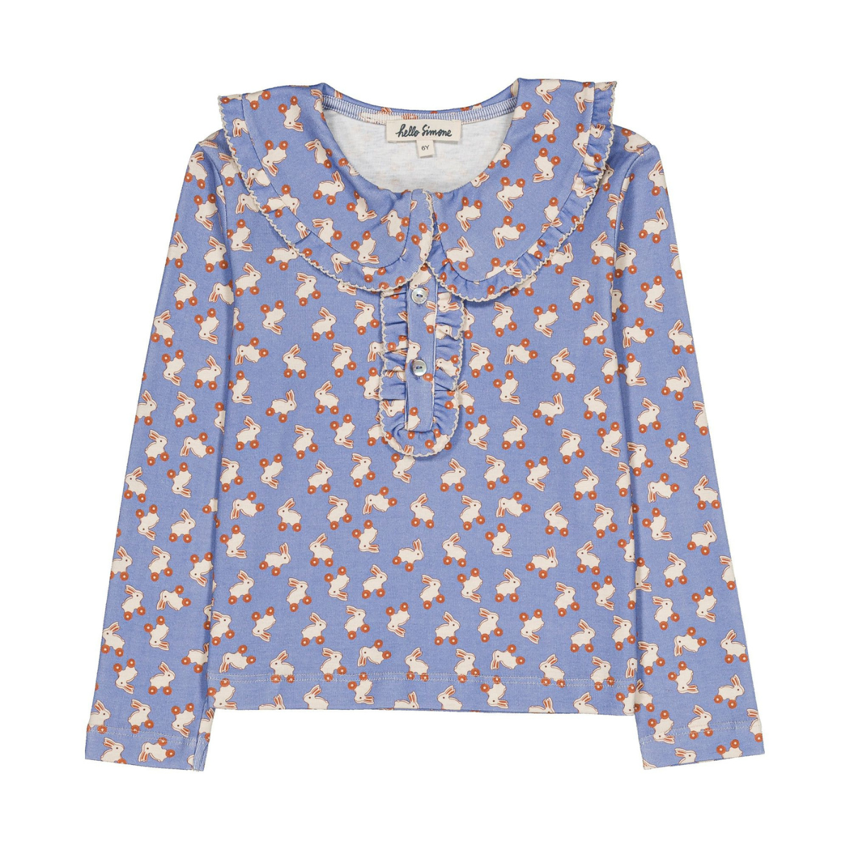 hello Simone - Matou top Rabbit Blue