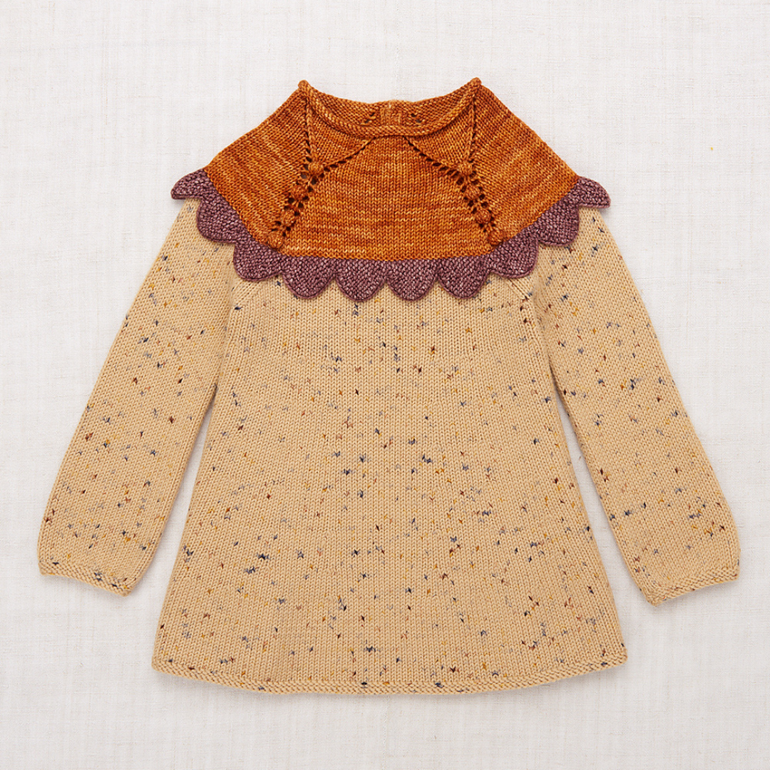 50%OFF / Misha&Puff - Scallop Yoke Tunic Dress<Camel Confetti>