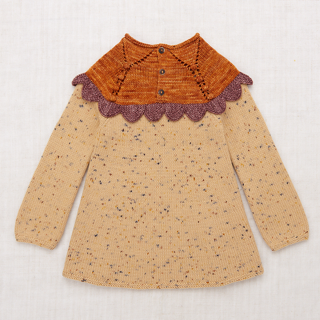 50%OFF / Misha&Puff - Scallop Yoke Tunic Dress<Camel Confetti>