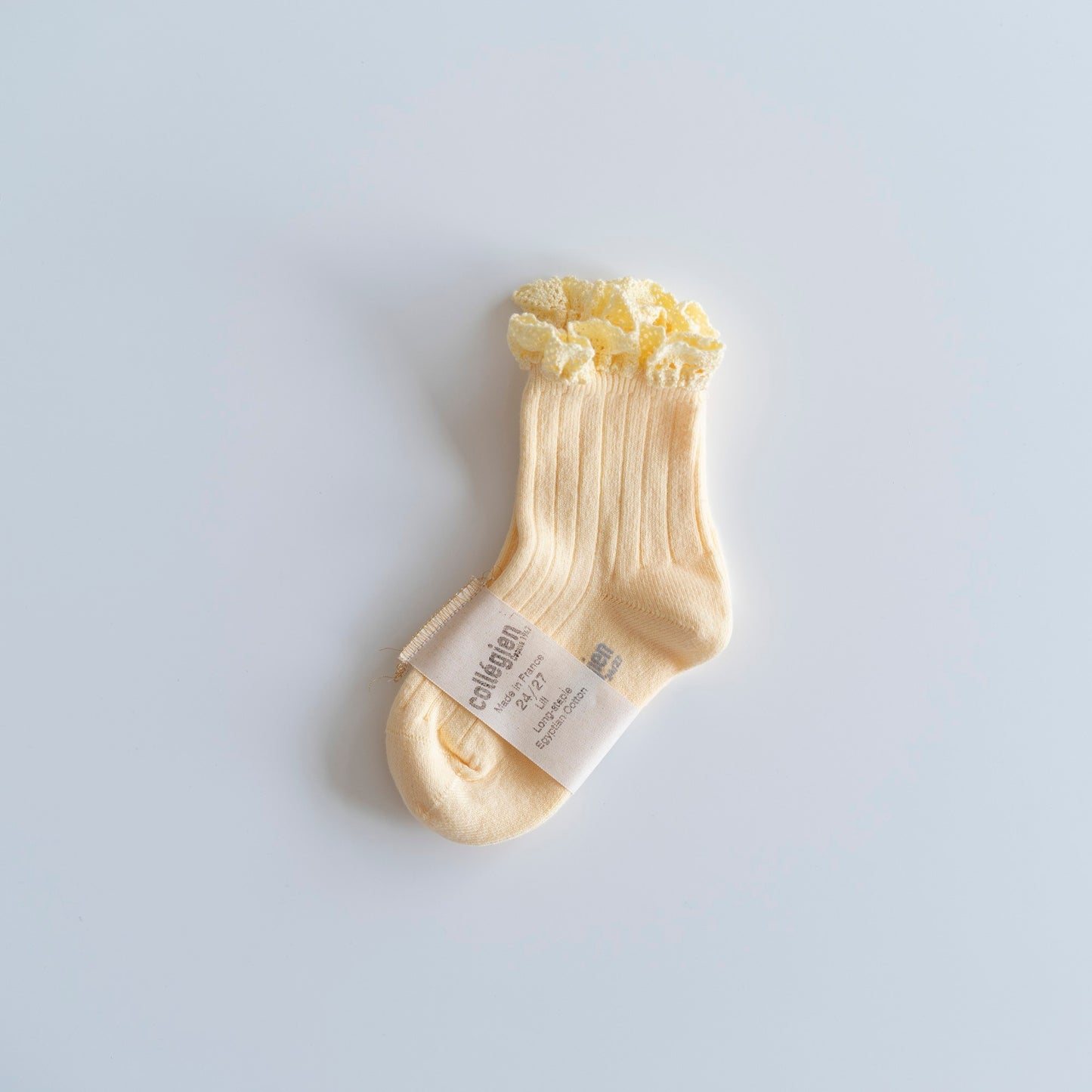 collegien - Lili - Lace Trim Ribbed Ankle Socks<Vanille>