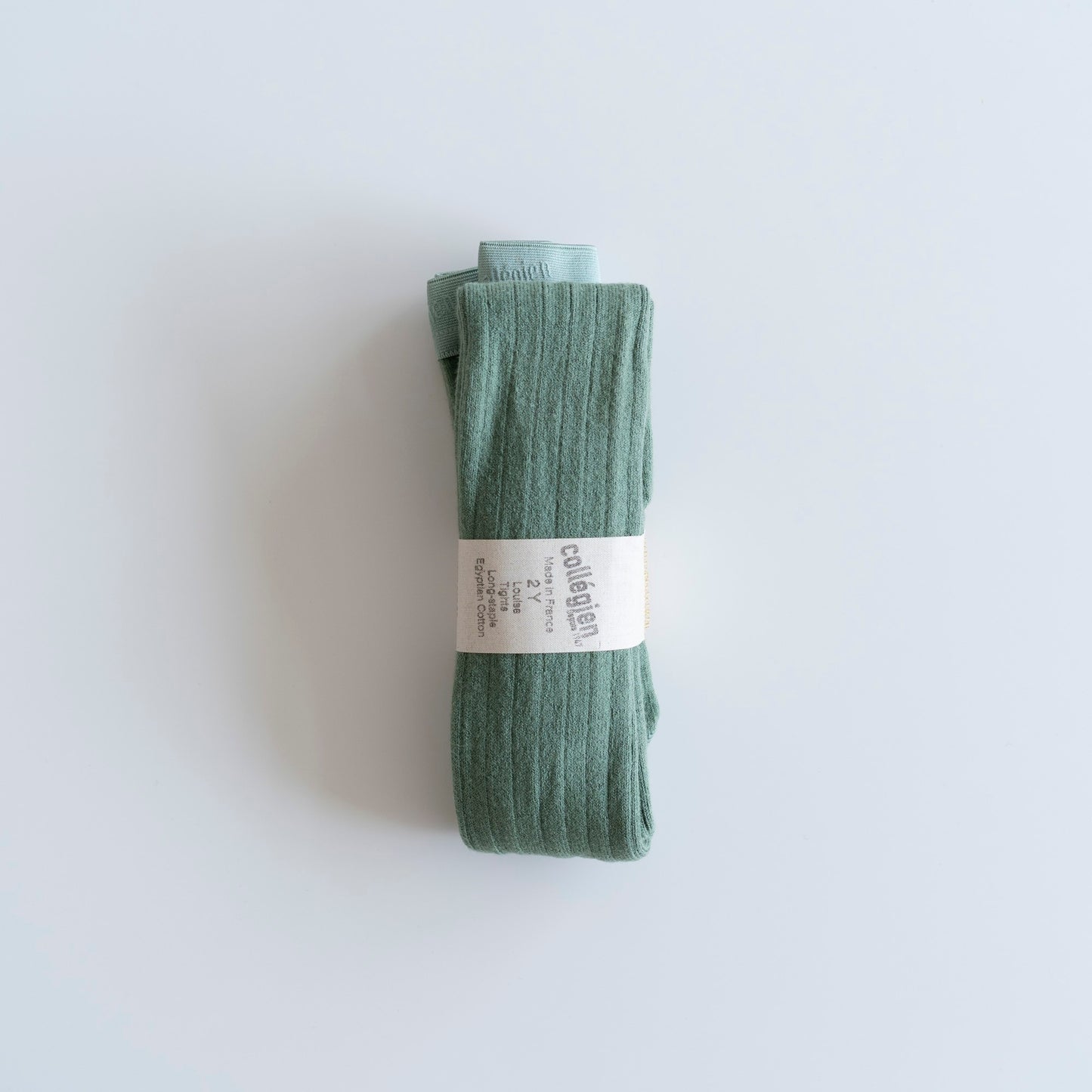 collegien - Louise - Ribbed Tights<Céladon>