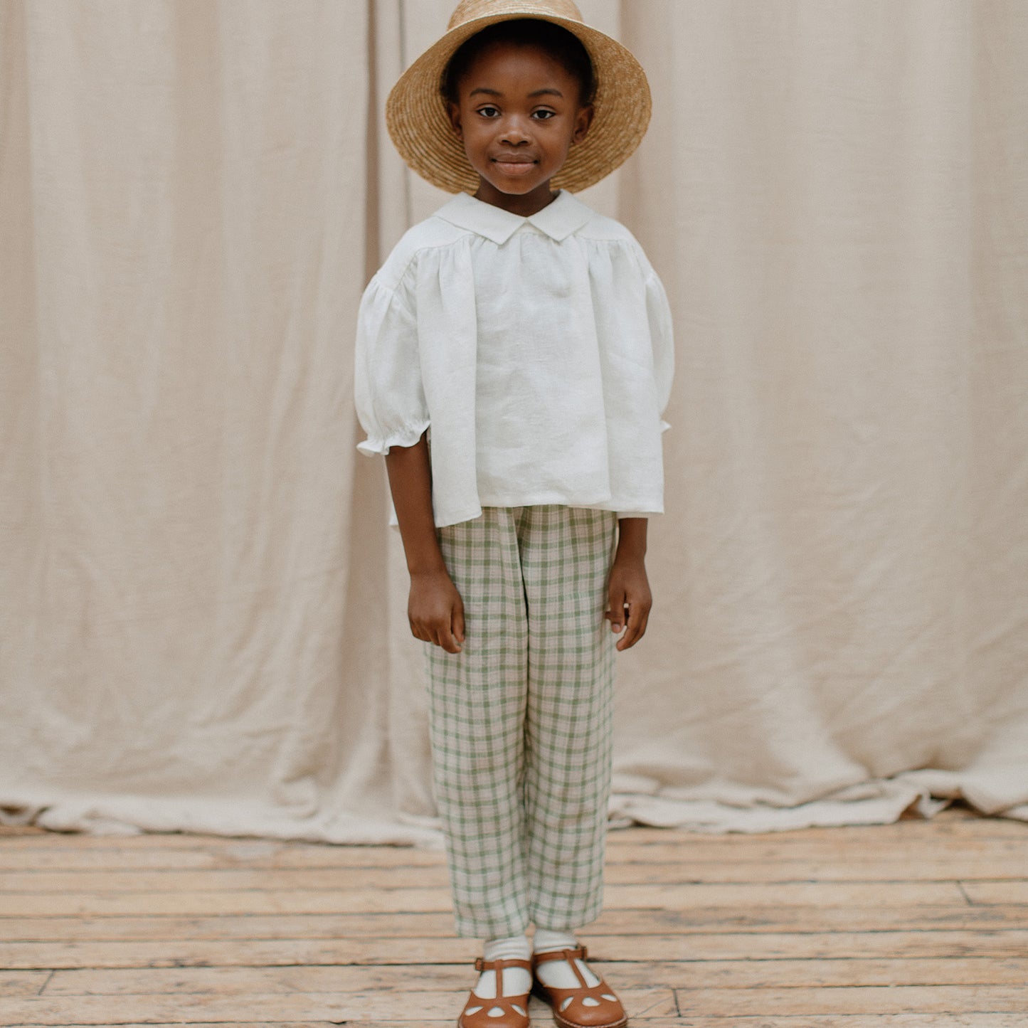 70%OFF / Nellie Quats - Duck, Duck, Goose Blouse <Milk Linen>