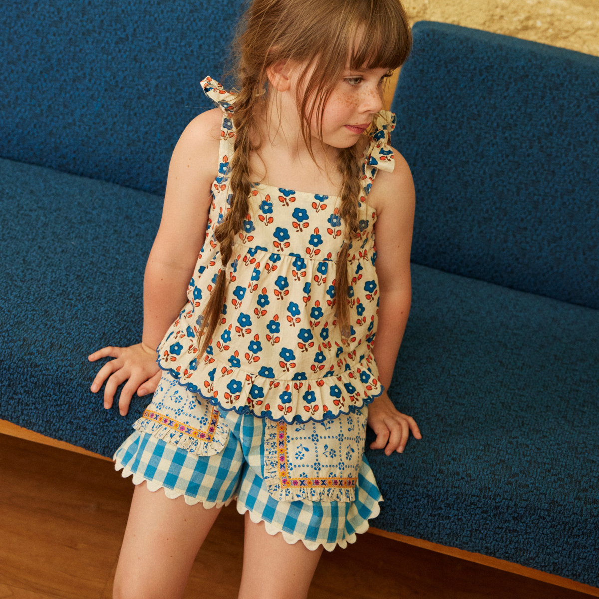 hello Simone - Talitha short＜Ibiza blue＞