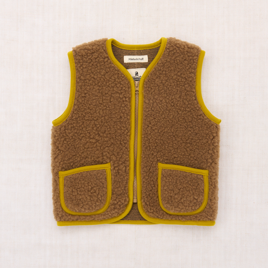 Misha&Puff - PEPITKO VEST  ＜TEDDY BROWN＞