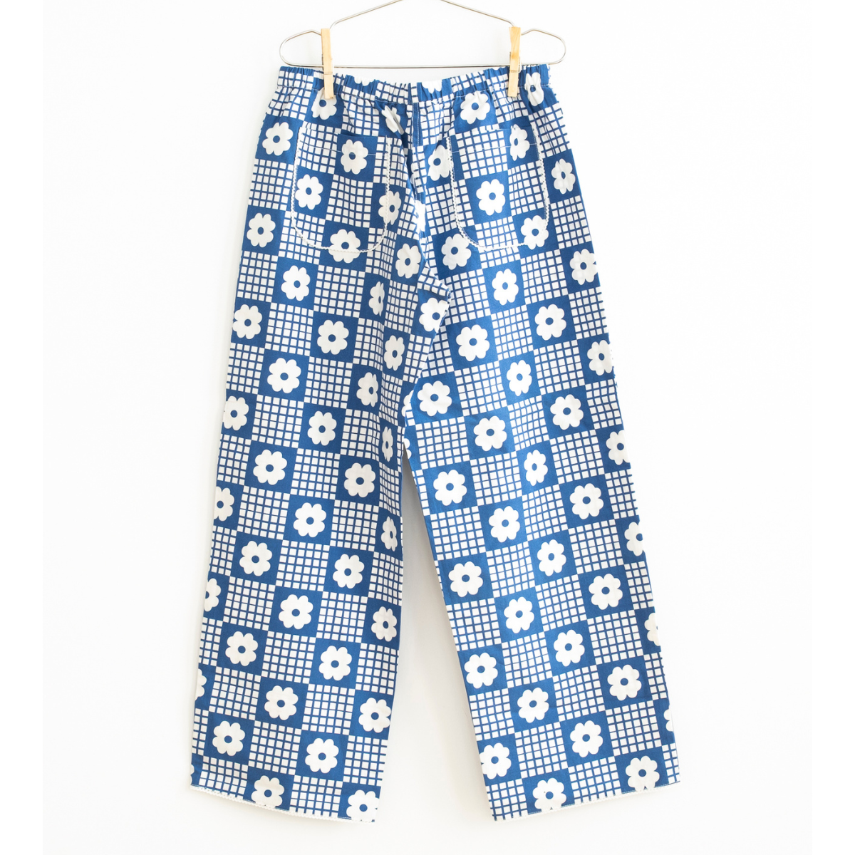 FISH&KIDS - NAVY FLOWERS RETRO PANTS