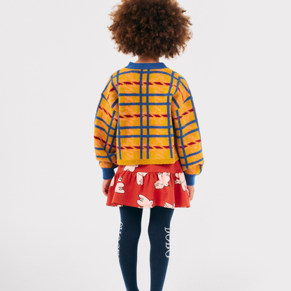 BOBO CHOSES - Madras check jacquard crop cardigan