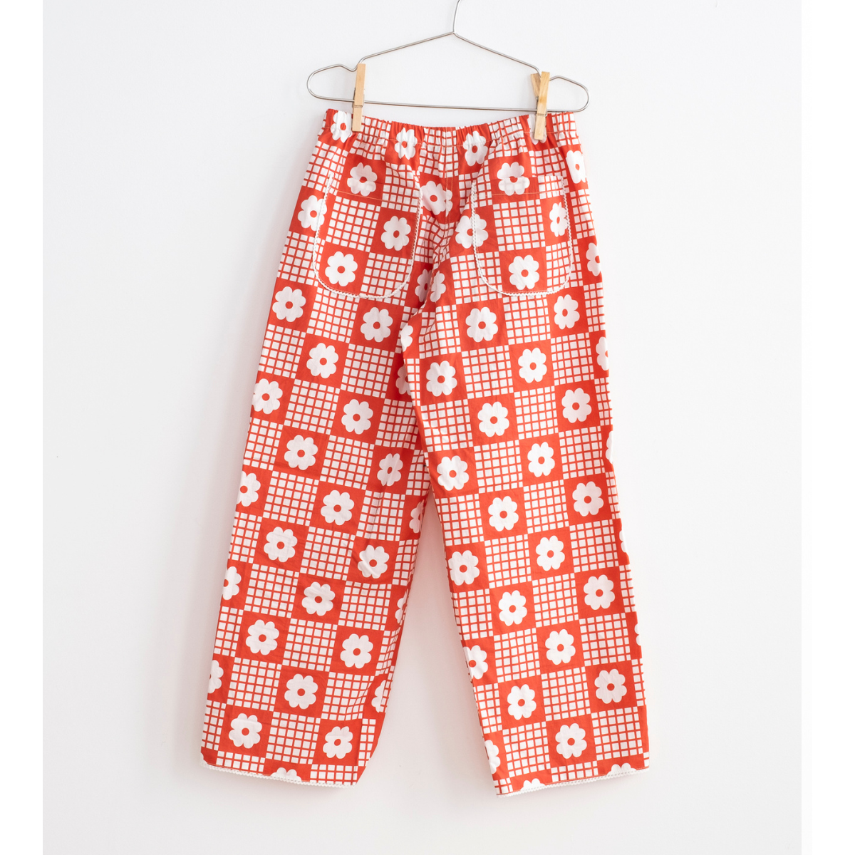 FISH&KIDS - RED FLOWERS RETRO PANTS