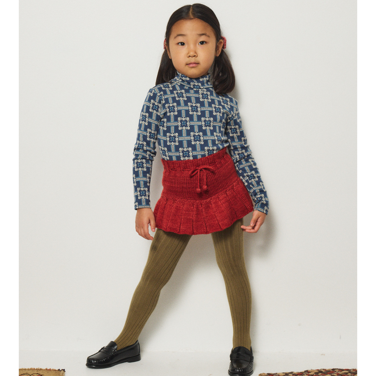 Misha&Puff - TURTLENECK＜MOONLIGHT RAILROAD FLORAL＞