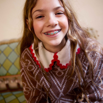 FISH&KIDS - BASIC BLOUSE WITH RED RIBBON