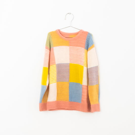 last one / 50%OFF / FISH&KIDS - PATCHWORK PASTELS SWEATER