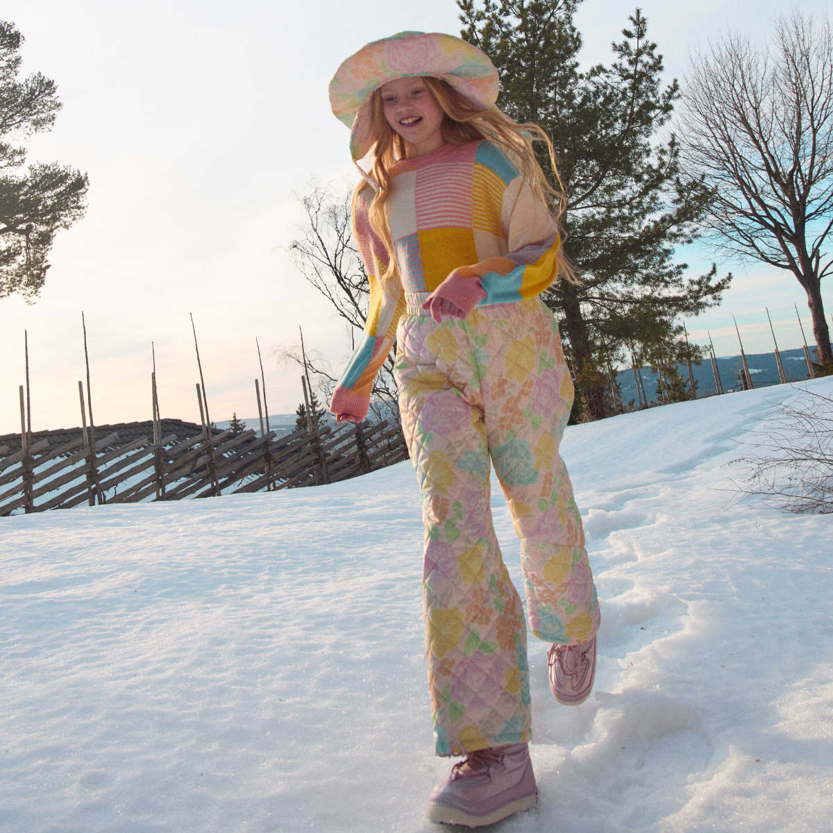FISH&KIDS - PASTELS FLOWERS SKI PANTS