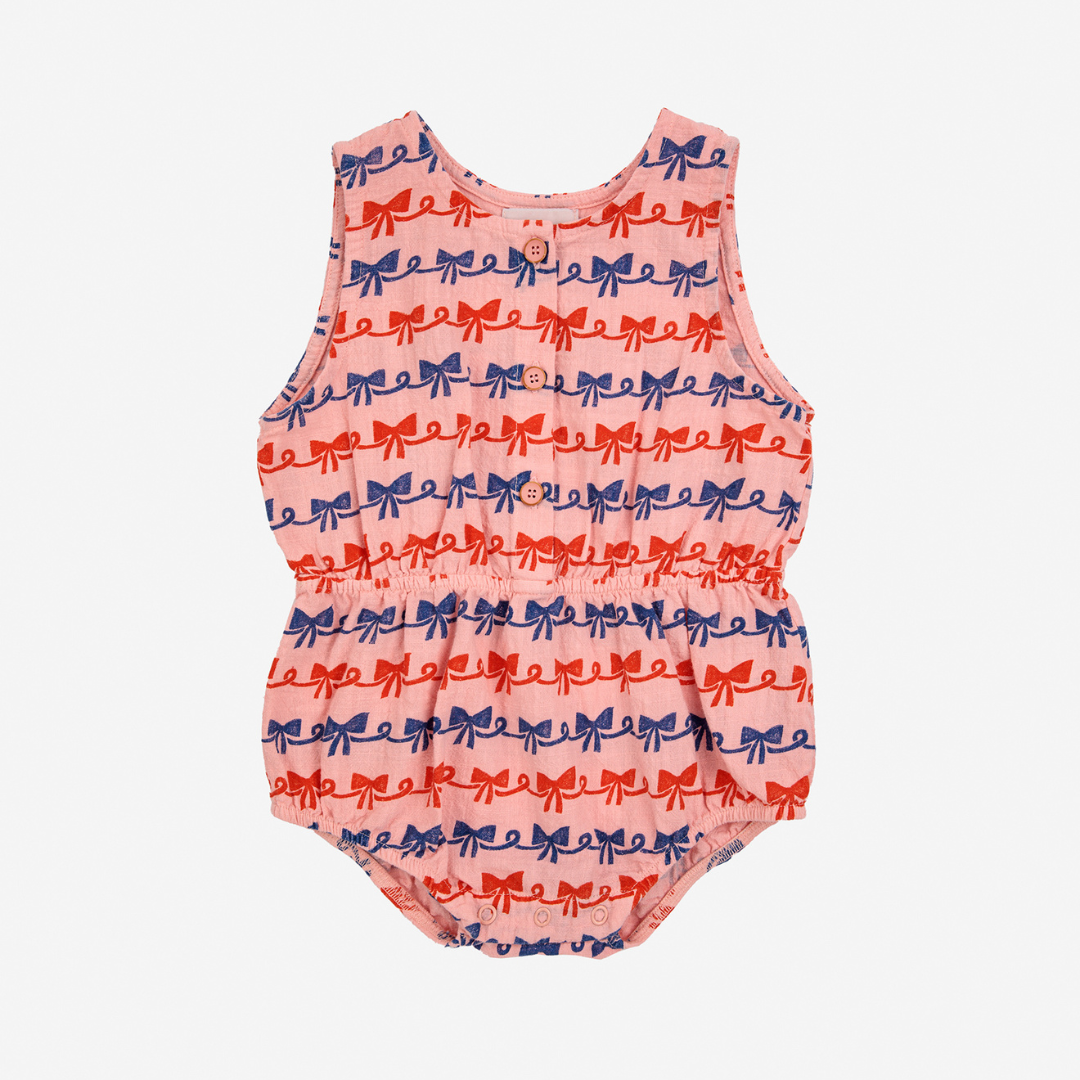 BOBO CHOSES - Baby Ribbon Bow all over woven romper