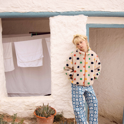 FISH&KIDS - NAVY FLOWERS RETRO PANTS