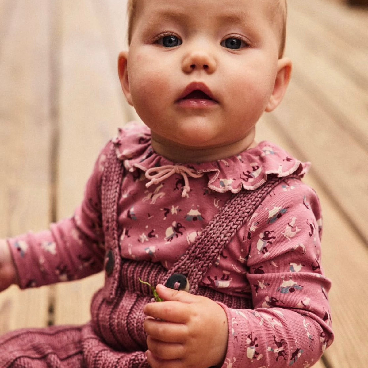 Misha&Puff - BABY RIB LONGIES  ＜ANTIQUE ROSE＞