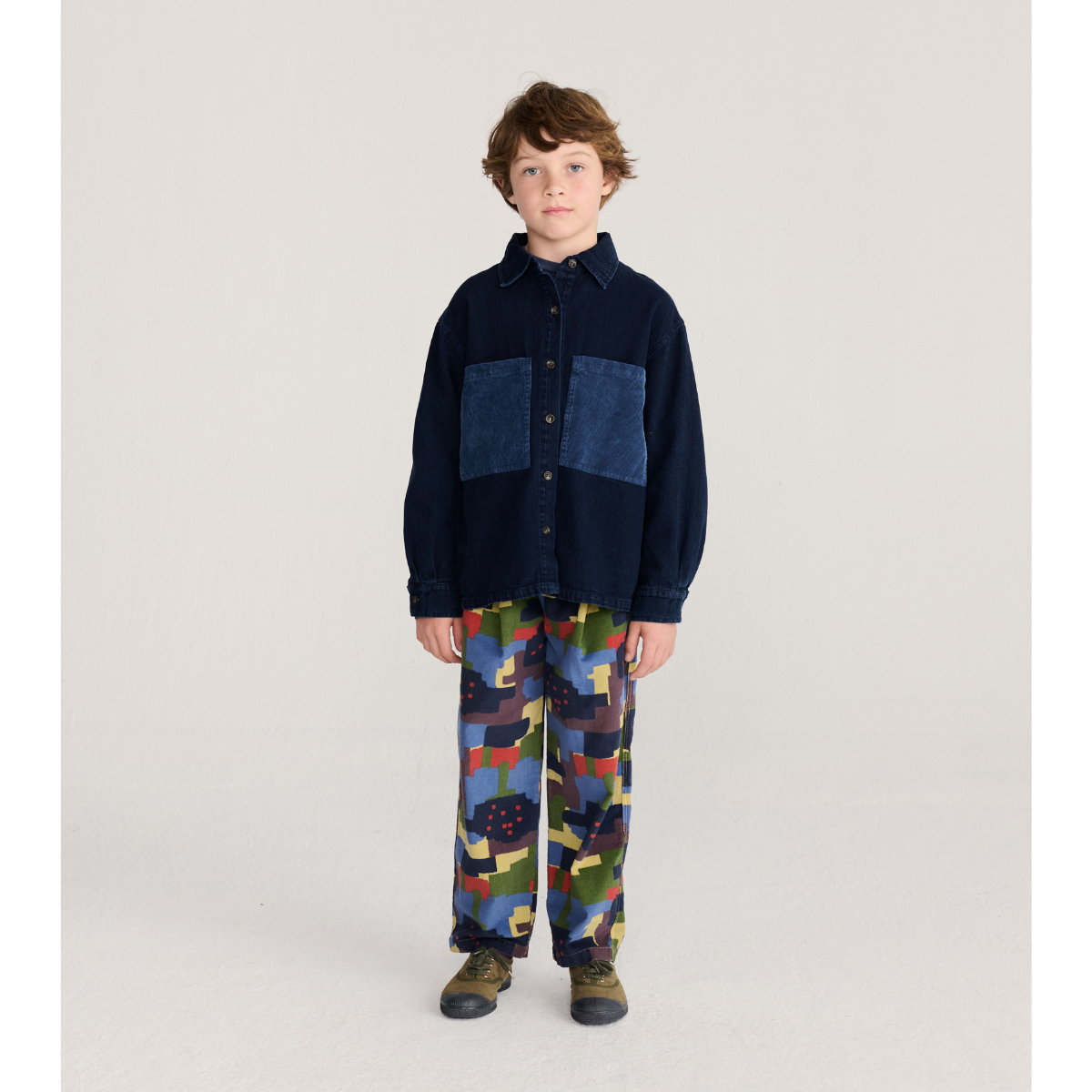 BOBO CHOSES - Paint Forest all over corduroy pants