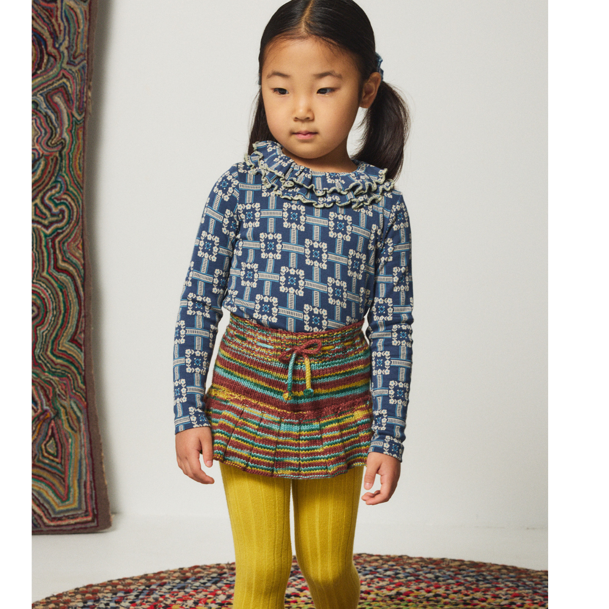 Misha&Puff - SWEETHEART TOP ＜MOONLIGHT RAILROAD FLORAL＞