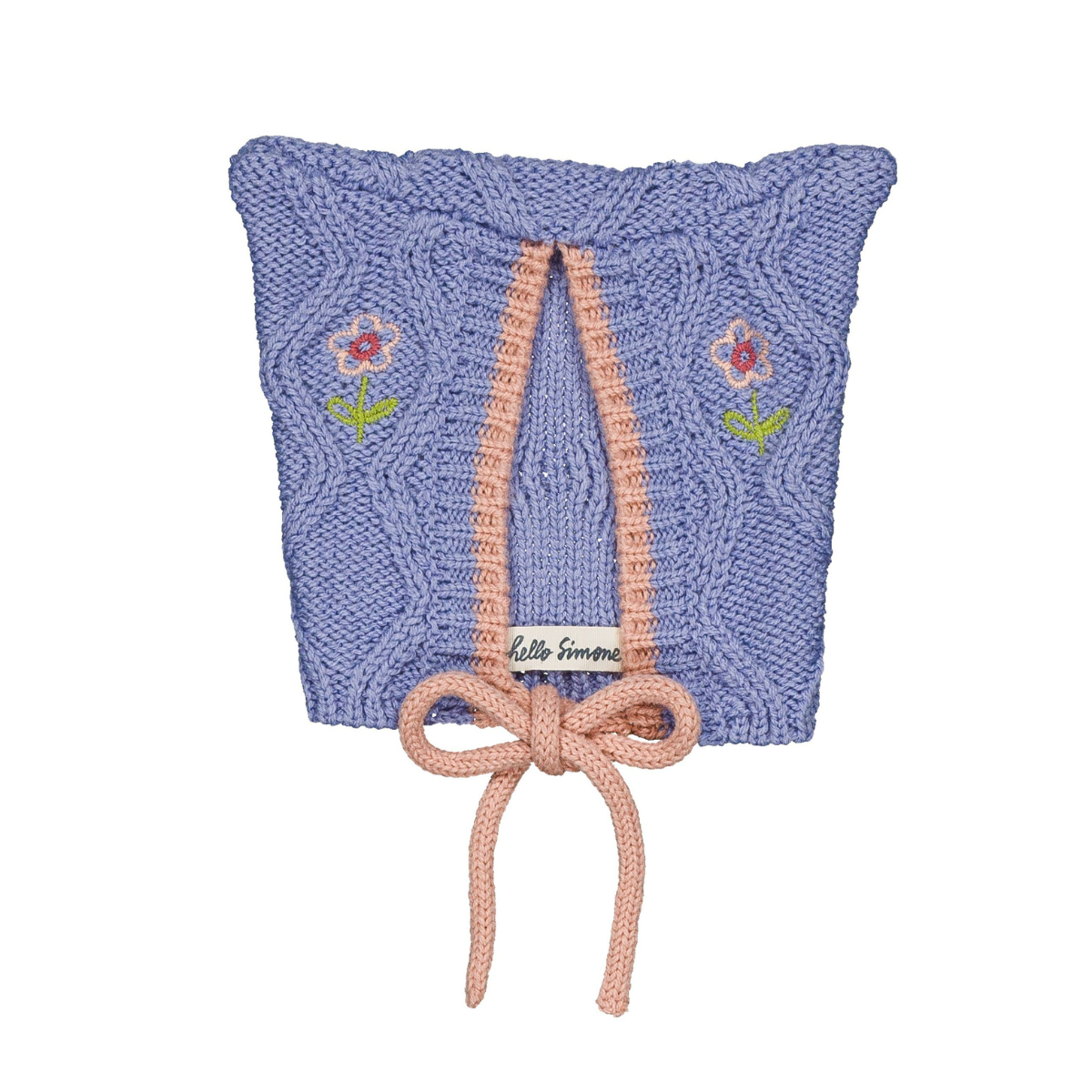 hello Simone - Michy baby hat cable knit Light blue