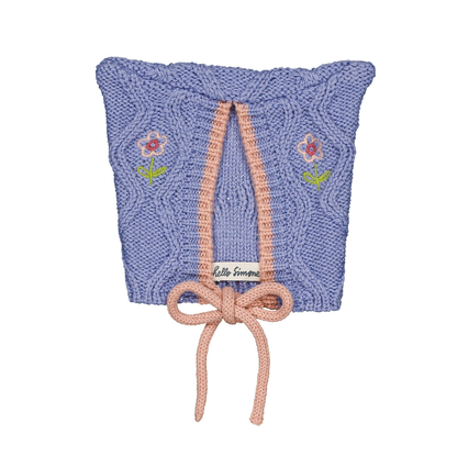 hello Simone - Michy baby hat cable knit Light blue