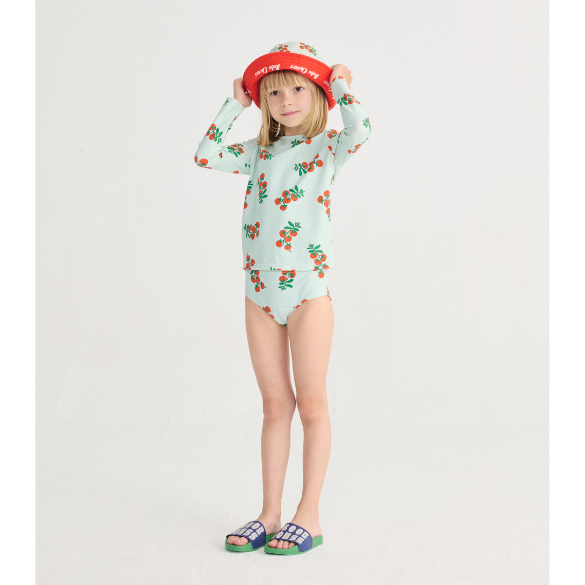 BOBO CHOSES - Juicy Tomatoes all over swim T-shirt culotte SET