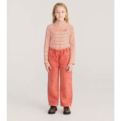 BOBO CHOSES - Energy Flower Stripes turtle neck T-shirt