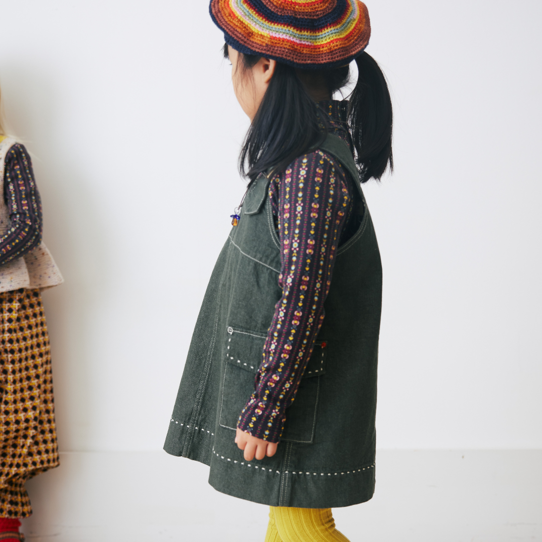 Misha&Puff - Buckle Jumper Dress＜Sage Denim＞