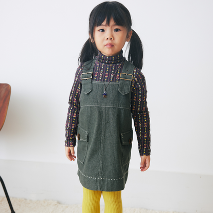 Misha&Puff - Buckle Jumper Dress＜Sage Denim＞