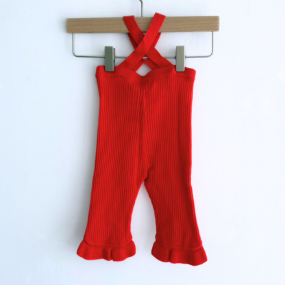 süß - Frilled Knit Unitard  ＜Tomato Red＞